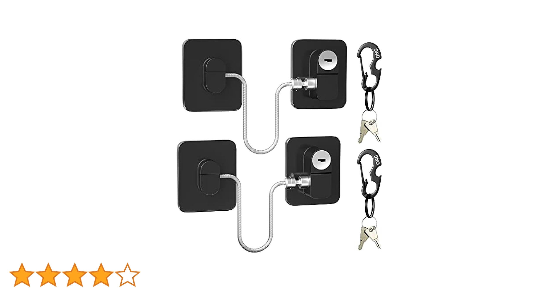 Amazon | SONGSONG ドア ロック 冷蔵庫 2個パック 鍵4つ